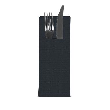 TableSmart Serviet til bestik 40 x 32 cm Sort - 50 stk/pk