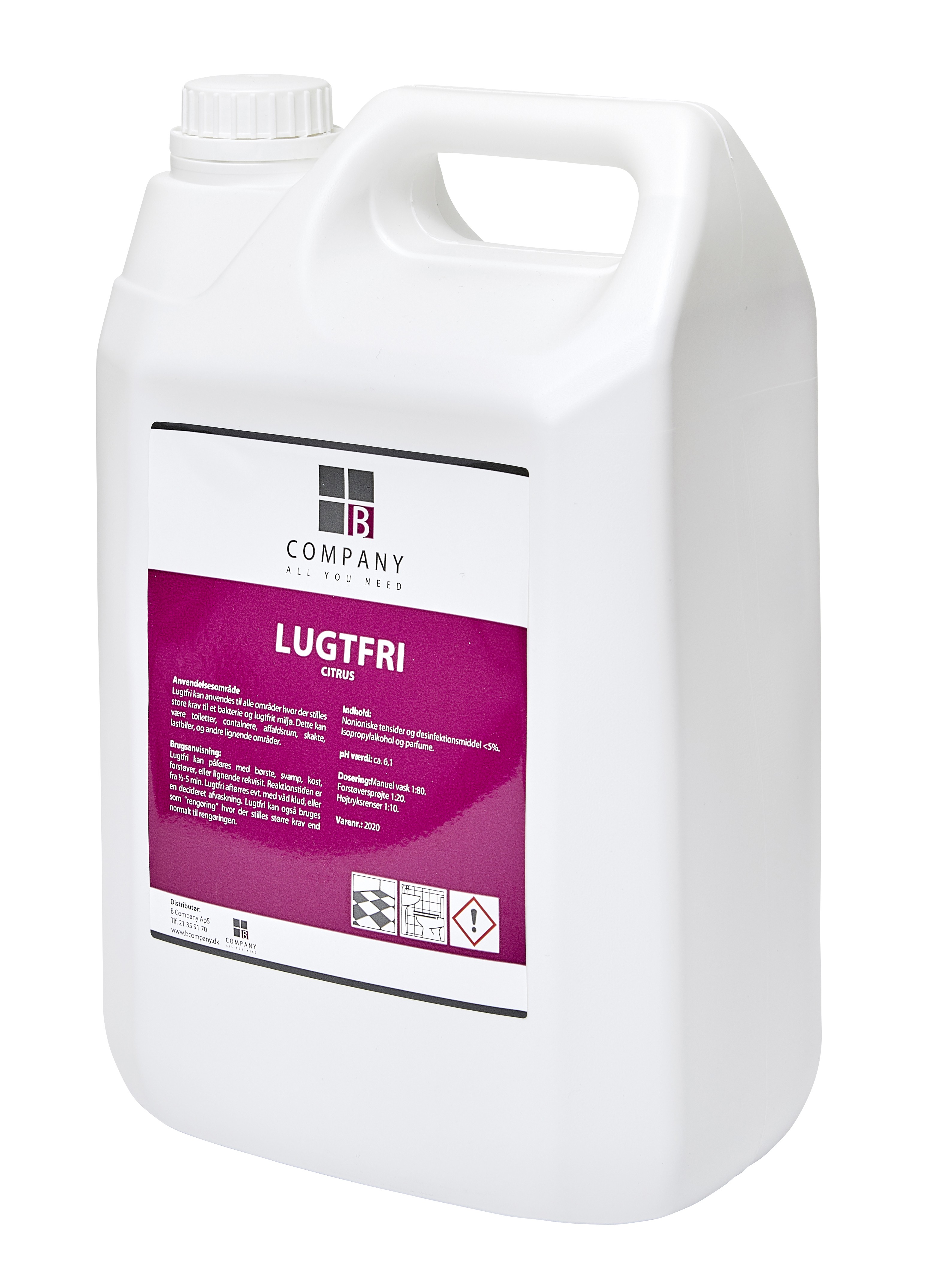 Lugtfri Citrus 5L - Efterlader en frisk duft - 5 L