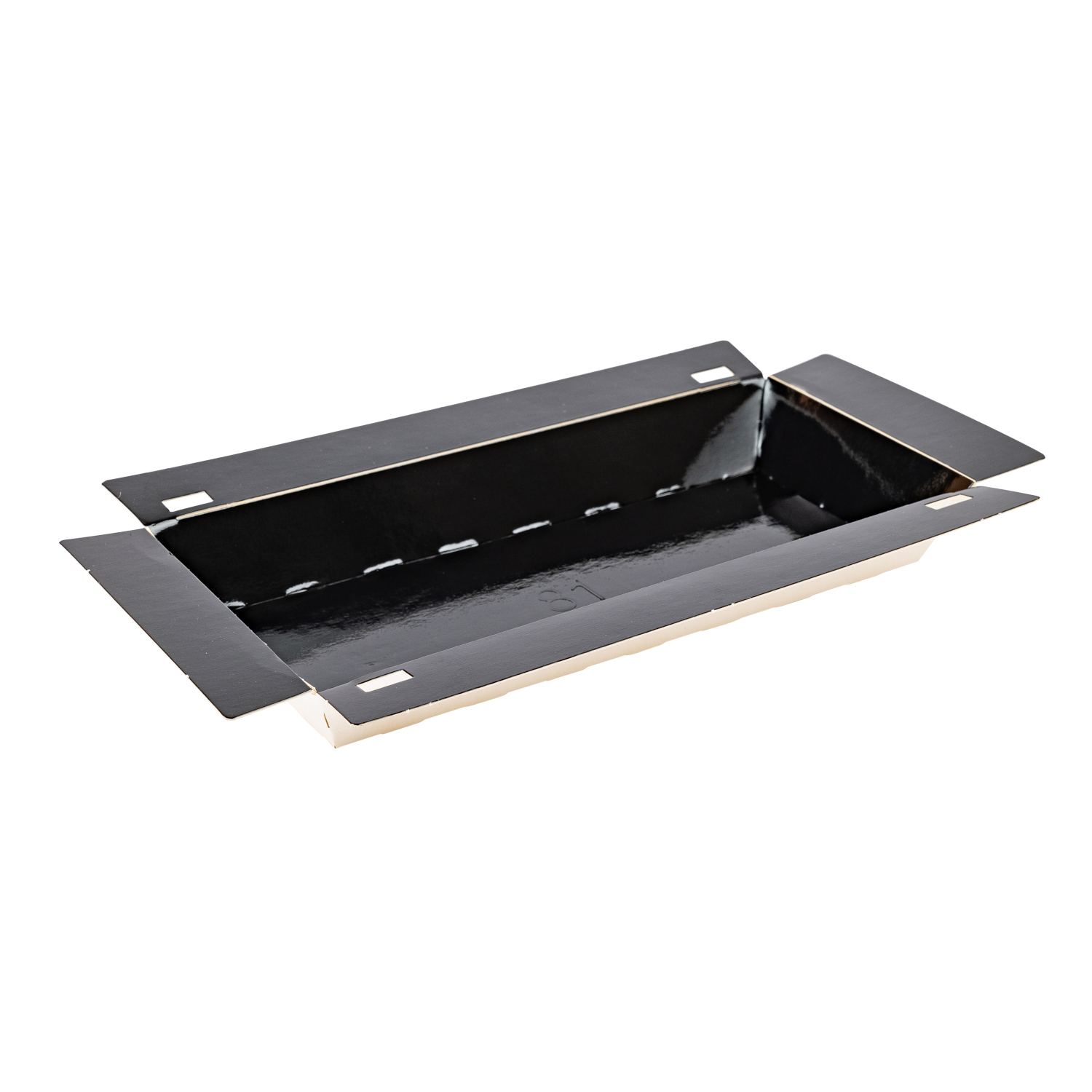 Bakke Cardboard Base 150 x 60 mm Sort - 455 stk/krt