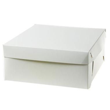 Kageæske fold selv 280x280x120 mm pap hvid - 100 stk/krt