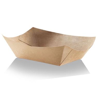 Pap Båd Bionedbrydelig Brun 100 x 60 x 41 mm - 250 stk/ps