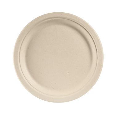 Bagasse Tallerken Natur Rund 26 cm - 50 stk/pk