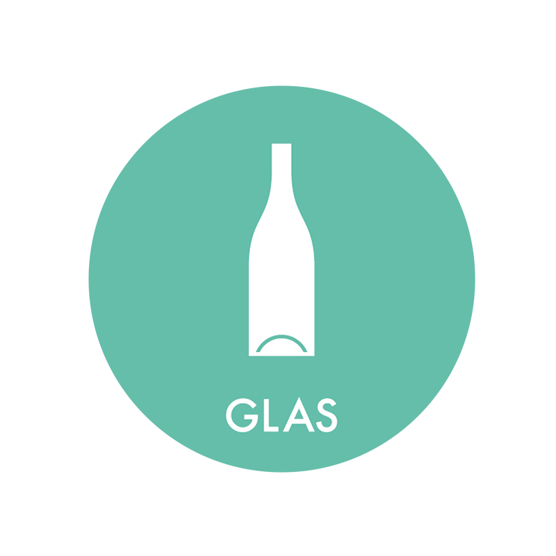 NRW Piktogram til affaldssortering, glas - 1 stk