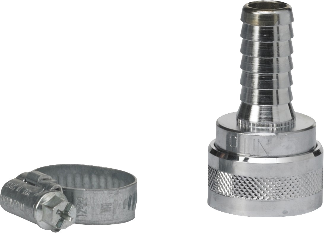 Nito Slangekobling 1/2", Sølv i forkromet messing - 1 stk