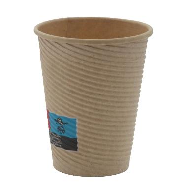 Pap Kaffebæger Ripple Wall 250 ml/8 oz Brun - 50 stk/ps