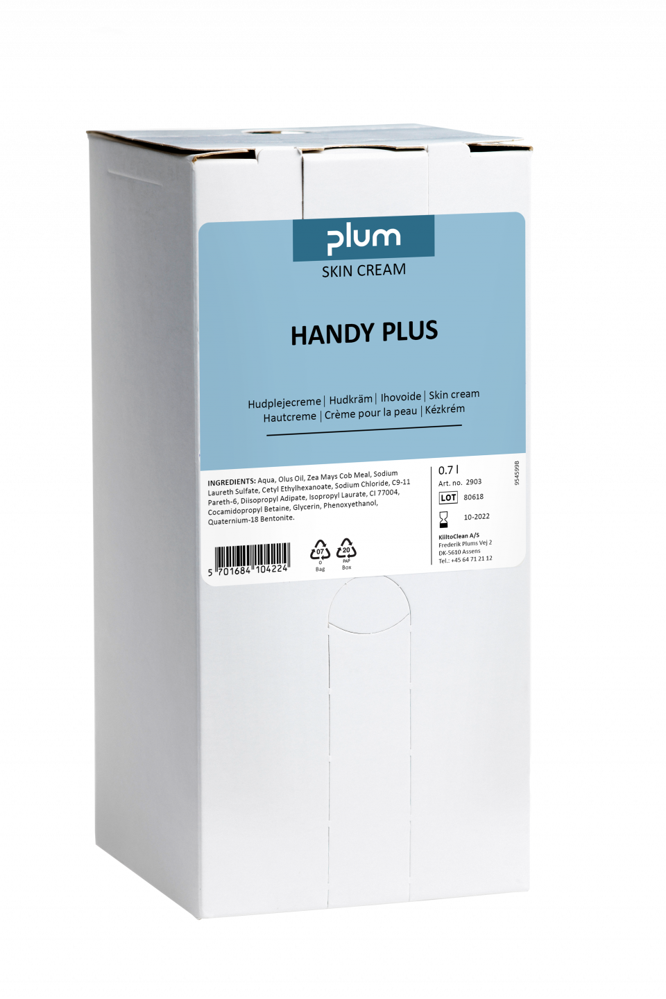 Plum hudcreme Handy Plus m. parfume til normal hud 700 ml