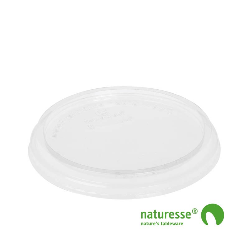 PLA Låg til bæger Klar 240 x 350 x 500 ml - 50 stk/pk