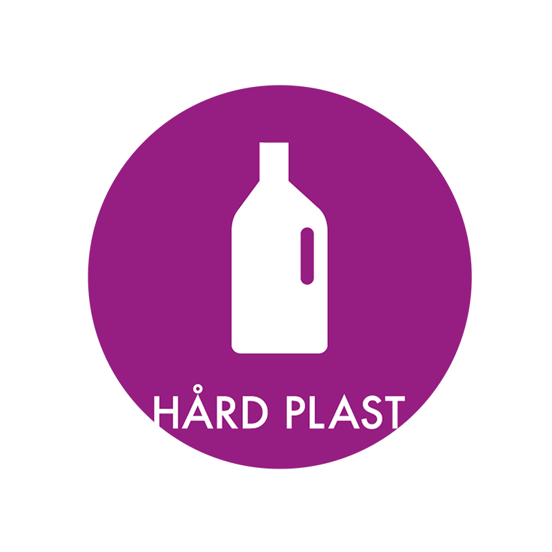 NRW Piktogram til affaldssortering, hård plast - 1 stk