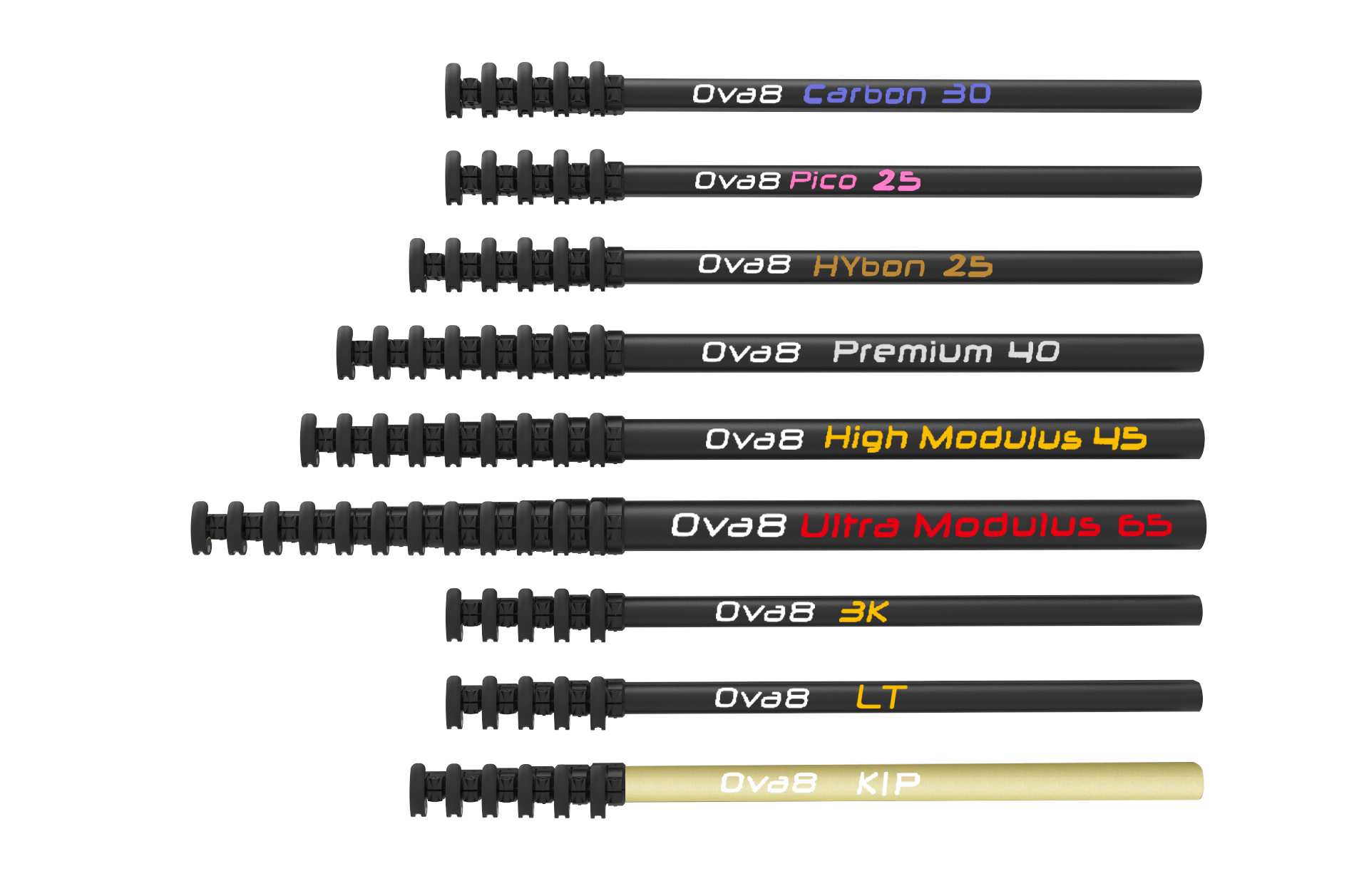Ova8 kulfiber teleskopstang High 30, 9,1 meter