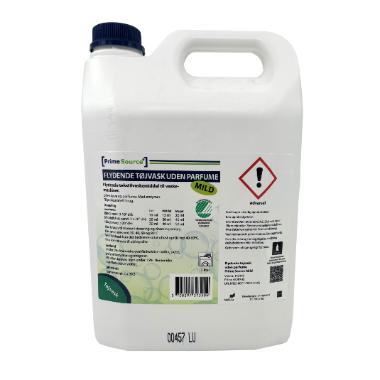 Prime Source Tøjvask Flydende Mild Svanemrk. u/parfume - 5 L