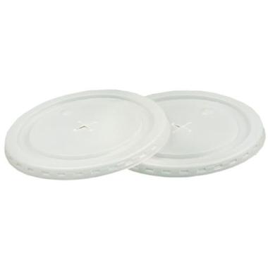 Plastlåg Ø115 mm Flad Transparent t/Papbæger 100 cl 100 stk