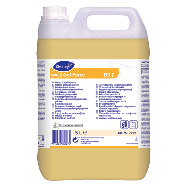 Suma Gel Force D3.2 Skumrengøring køkkenrengøring - 2 dnk x 5 L/krt
