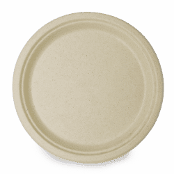 Bagasse Tallerken Brun Ø26 cm - 50 stk/pk