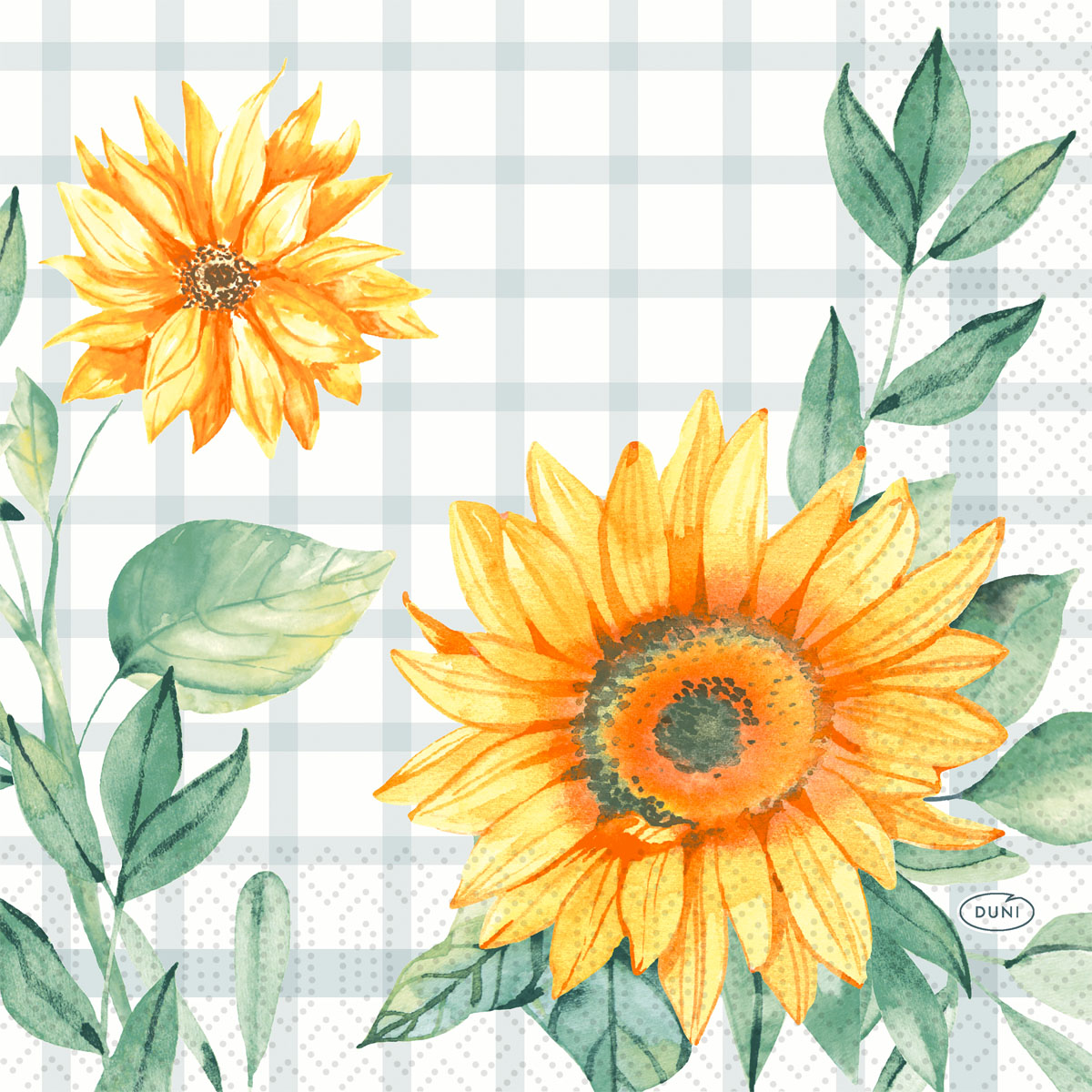 Duni Serviet 33 x 33 cm 3-lag Sunflower Day - 50 stk/pk