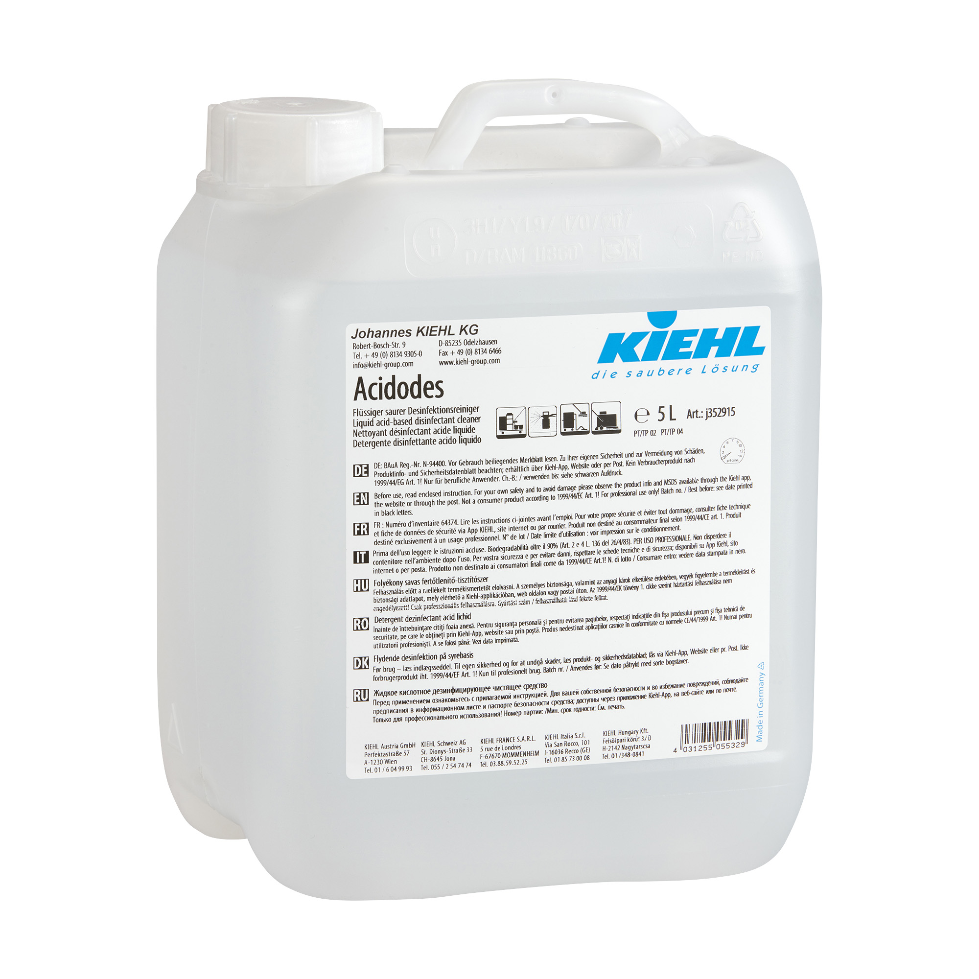 Kiehl Acidodes Desinfektion på Syrebasis - 5 L