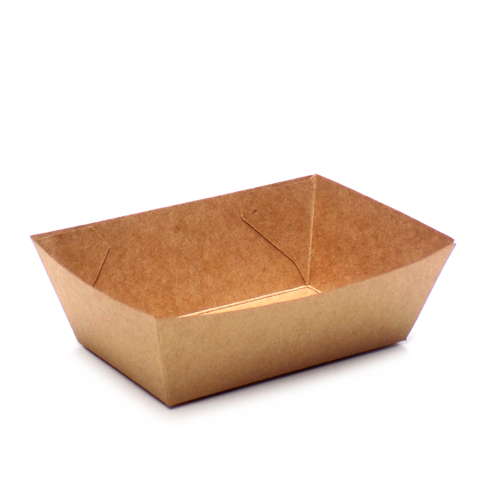 Pap Pommes Frites Bakke Brun 12 x 9 cm - 125 stk/pk