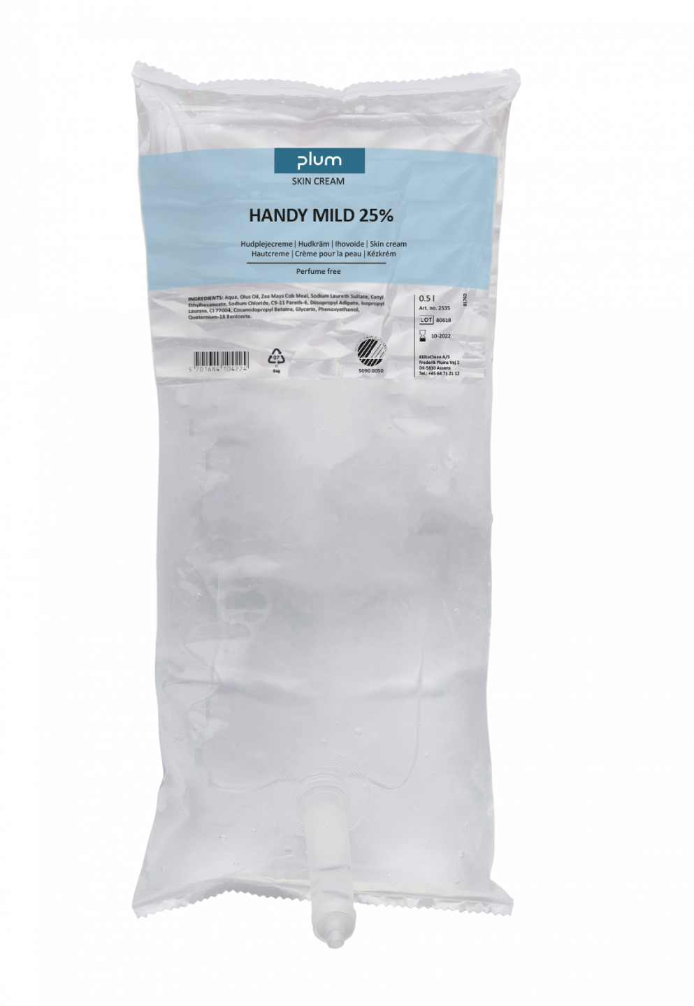 Plum hudcreme Handy Mild u. parfume - 500 ml/stk