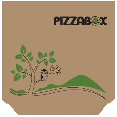 Pap Pizzaæske Ecobox 29 x 29 x 3 cm - 100 stk/krt