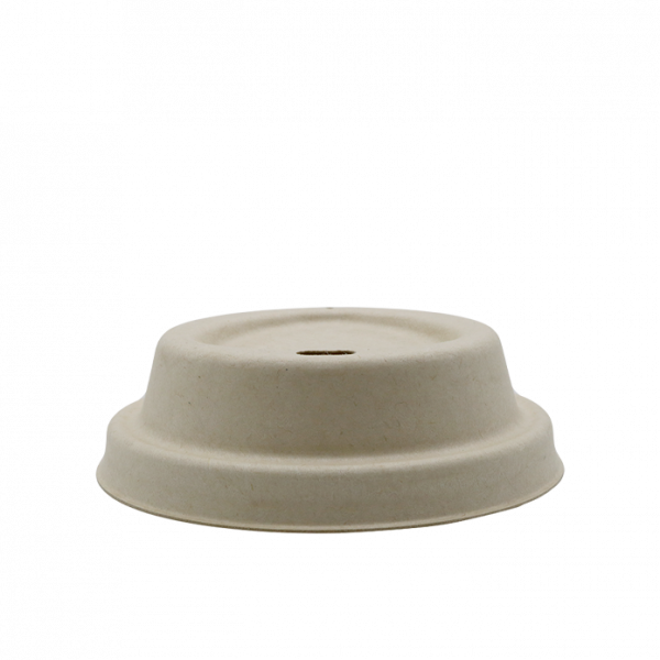 Sukkerrørsfiber Kaffelåg Natur 8 oz kaffebæger - 50 stk/pk