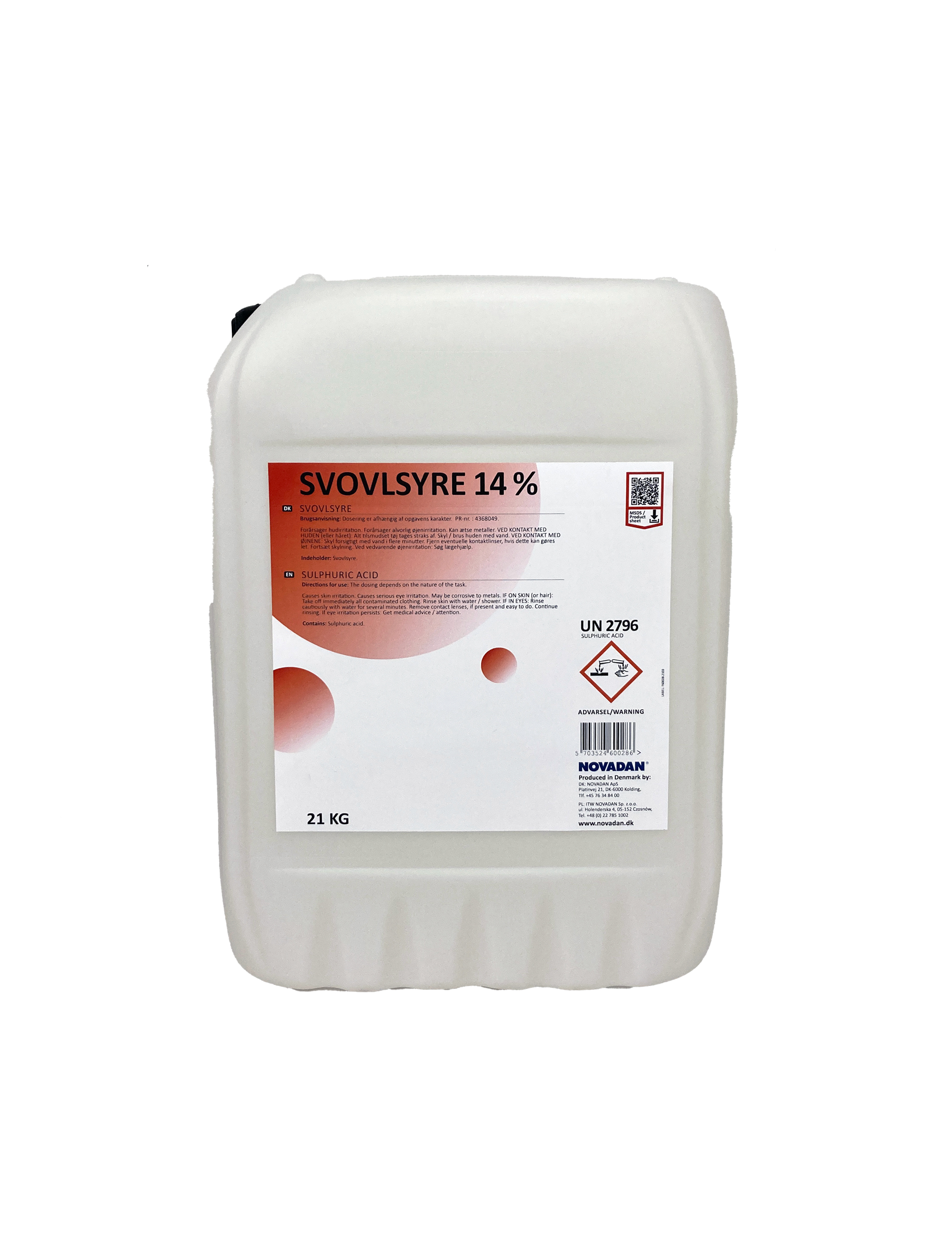 Svovlsyre 14% - 21 kg