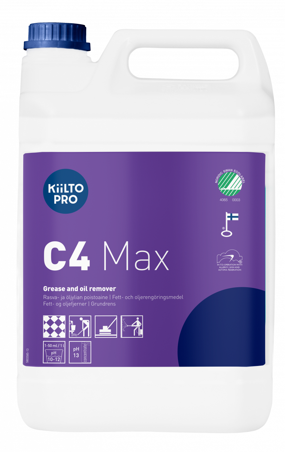 Kiilto Pro C4 Max Grundrens Svanemærket - 5 L