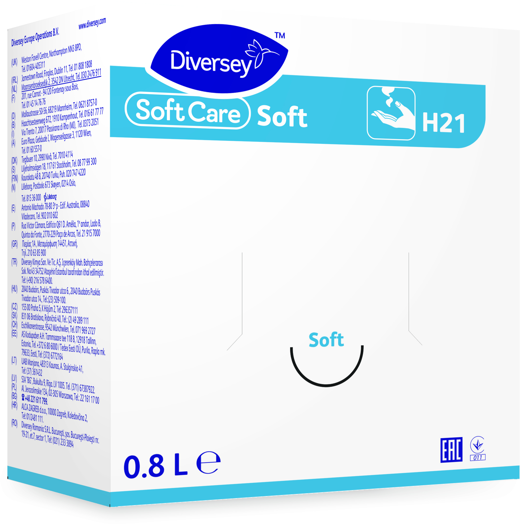 Soft Care Soft H21 Håndsæbe - 800 ml/pk