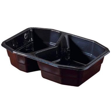 Duni Bakke 2-rum 500/400 ml HMR PP Sort - 312 stk/krt
