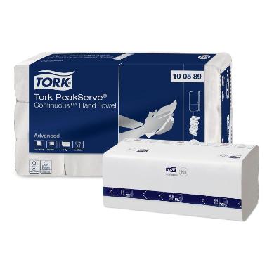 Tork Peak Continious H5 Håndklædeark Advanced 1-lag 22.5 x 20.1 cm Hvid - 12 pk/krt