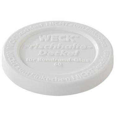 Låg i Plast til Weck glas Ø8.6 cm Hvid - 5 stk/pk