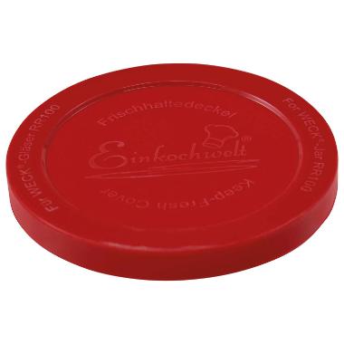 Låg i Silikone til Weck glas Ø10.8 cm Rød - 6 stk/pk