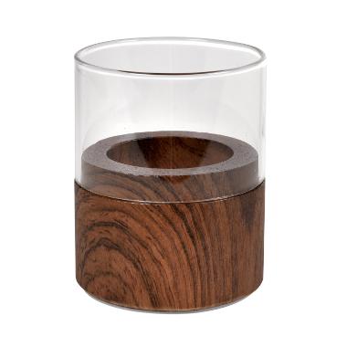 Duni Neat Lysestage Ø6.1 x 7 cm, Mørk Brun - 10 stk/krt