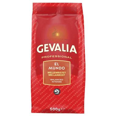 Kaffe Gevalia El Mundo Mellemristet - 10 ps x 500 gr/krt