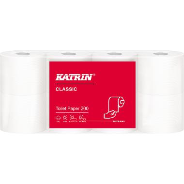 Katrin Toiletpapir Hvid Classic 200, 2-lag 25 m - 8 pk/krt
