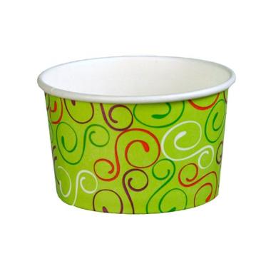 Pap Isbæger Green Twiddle 120/160 ml Ø79 x 43 mm - 50 stk/ps