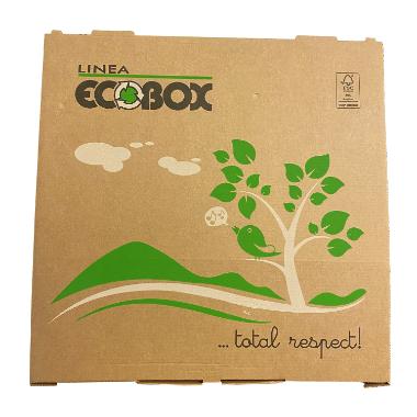 Pap Pizzaæske FSC-mærket Ecobox 40 x 40 x 3 cm - 100 stk/krt