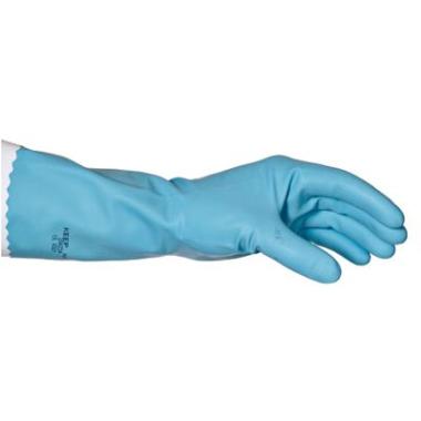 Handske Foodtech L med Velourisering Latex Blå - 12 stk/ps