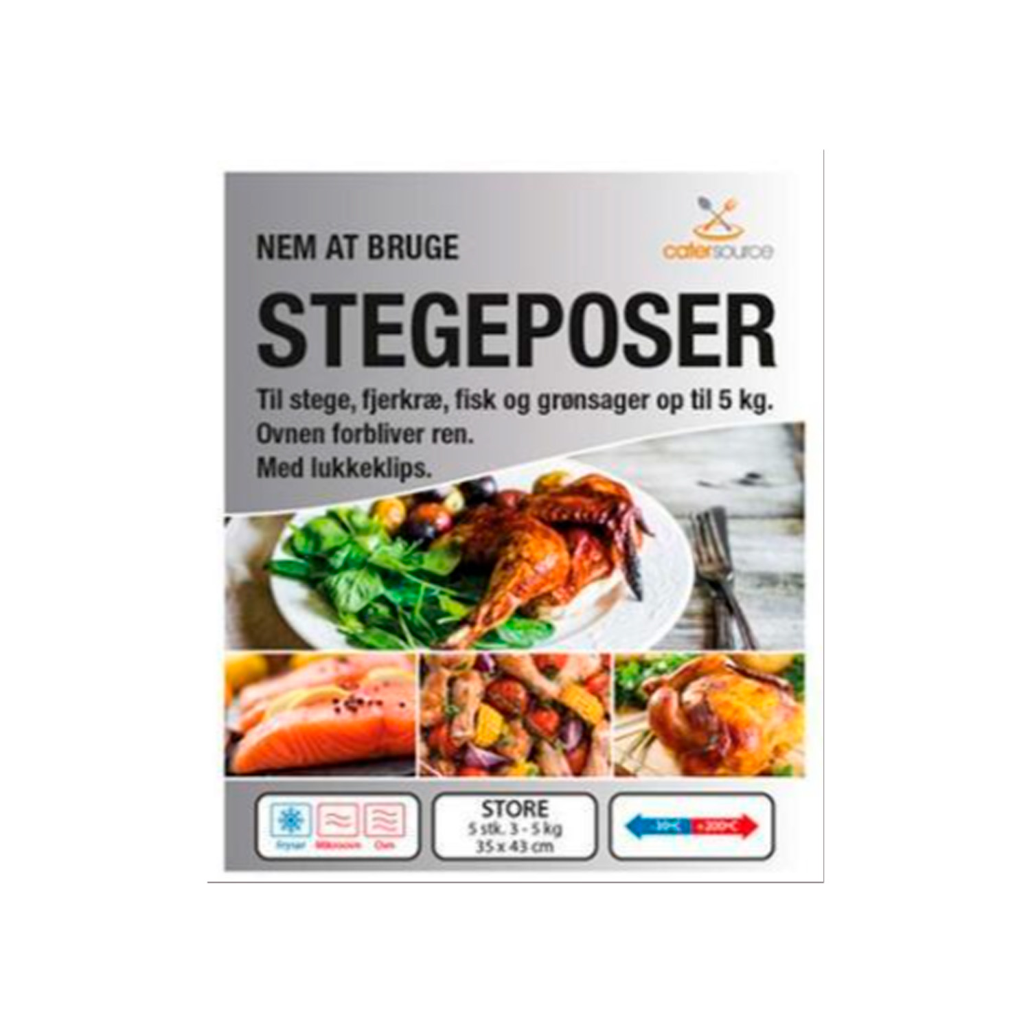 Catersource Stegepose Stor 35 x 43 cm - 12 bdt x 5 stk/bk