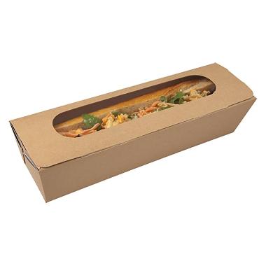 Karton Bakke m. PLA låg til Baguette Brun - 125 stk/krt