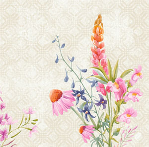 Dunisoft Serviet 40 x 40 cm Floret - 60 stk/pk
