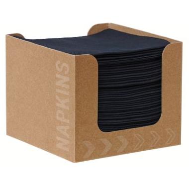 Dunisoft Serviet 20 x 20 cm i disp. Lille Sort - 100 stk/pk