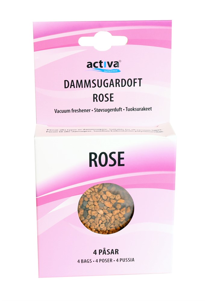 Duftkugler til støvsuger, Rose - 4 stk/pk