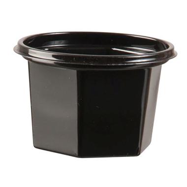 Dressingbæger Catersource APET 75 ml Ø68 x 43 mm Sort - 10 pk x 96 stk/krt