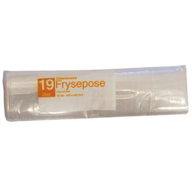 CaterSource Frysepose 19L m/skrivefelt LDPE - 30 rl x 20 stk