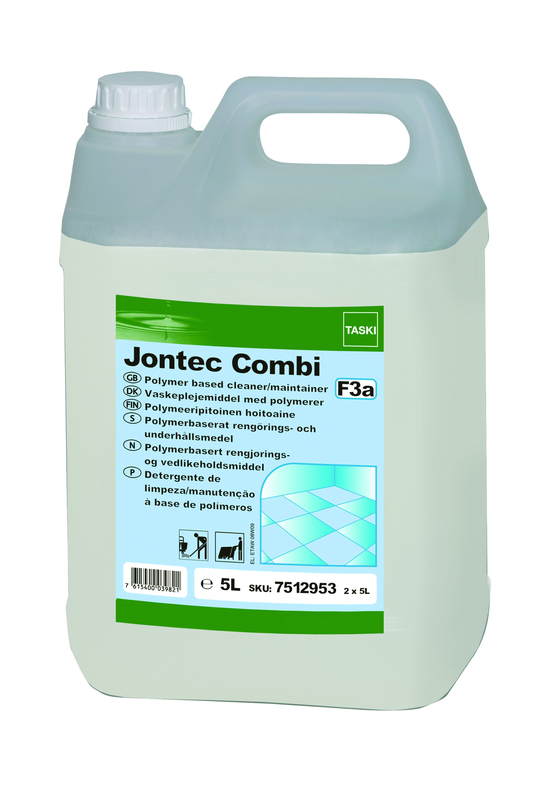 TASKI Jontec Combi Vaskeplejemiddel med polymerer - 2 dnk x 5 L/krt