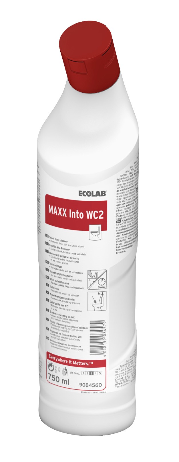 Ecolab Into WC Clean Toiletrens Svanemærket - 750 ml