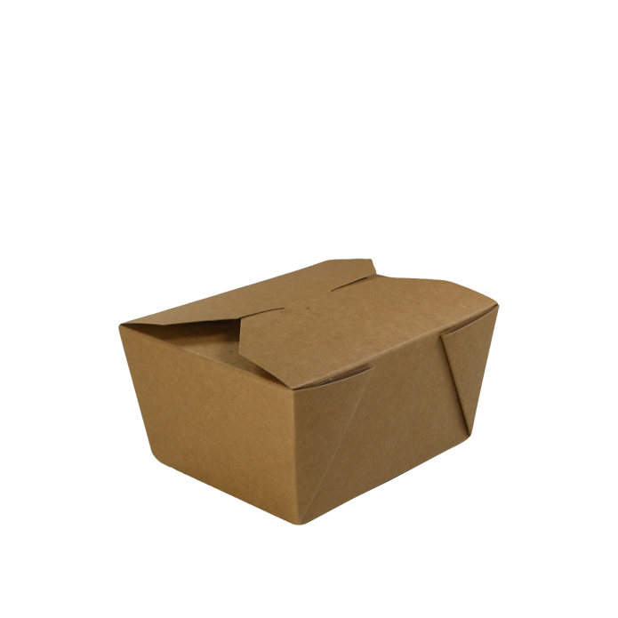 Kraft Kinaæske PE Coated Brun 650 ml - 50 stk/pk