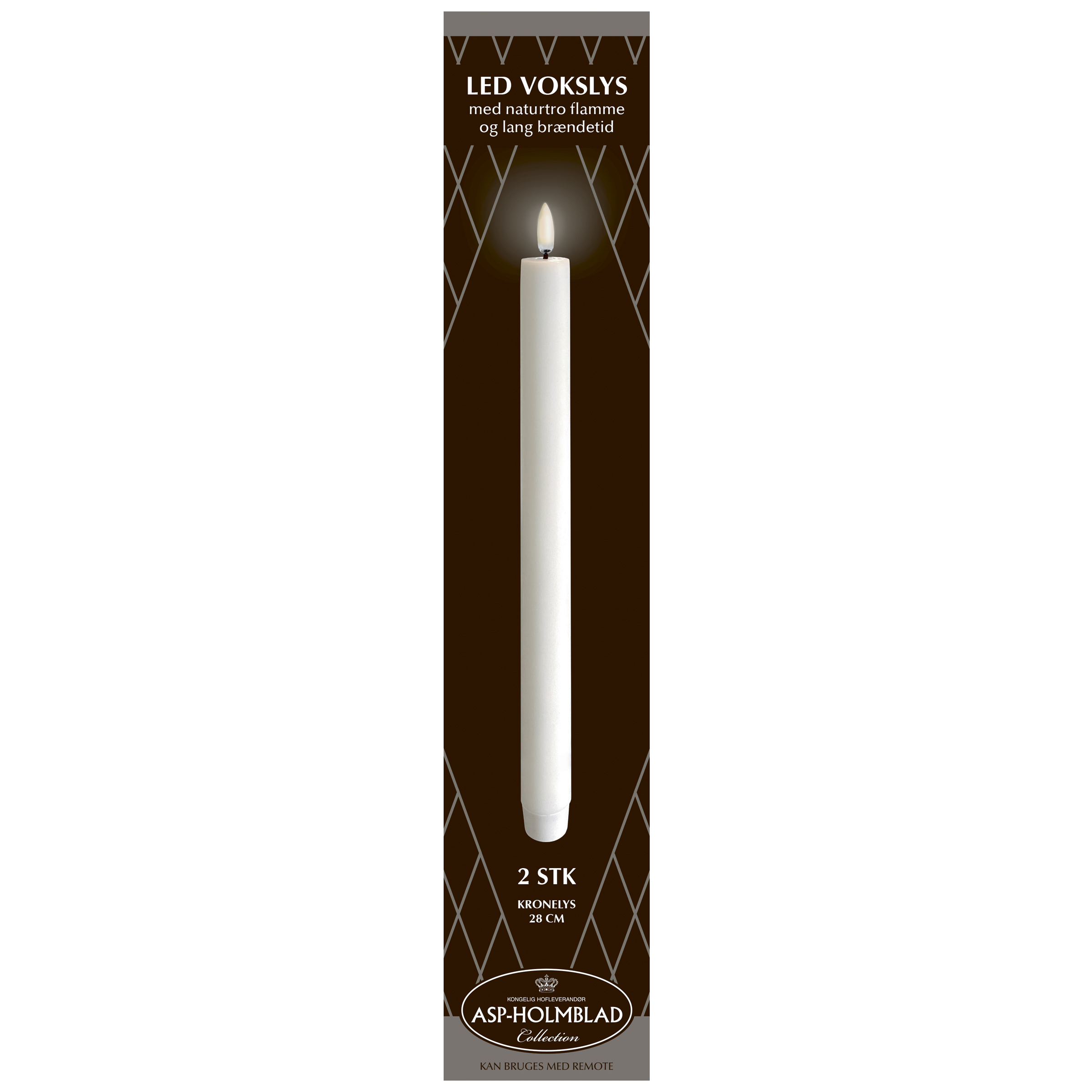 ASP Holmblad LED Stagelys 28 cm - 2 stk/pk