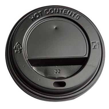 Kaffelåg Catersource Høj Ø80 mm Sort - 100 stk/pk