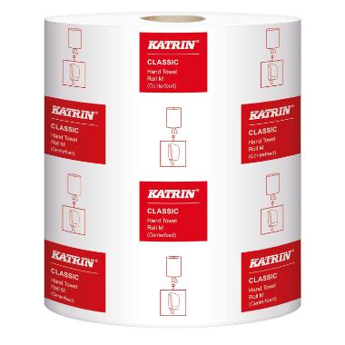 Håndklæderulle Katrin Classic Hvid 300 m 1 lag - 6 rl/krt