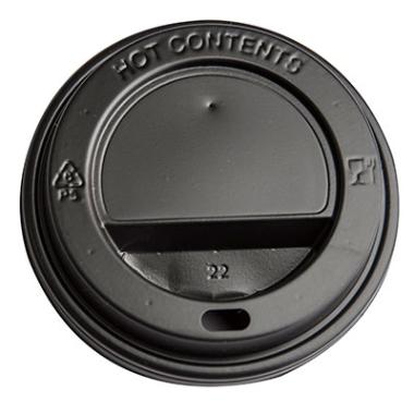 Kaffelåg Catersource Høj Ø90 mm Sort - 100 stk/pk